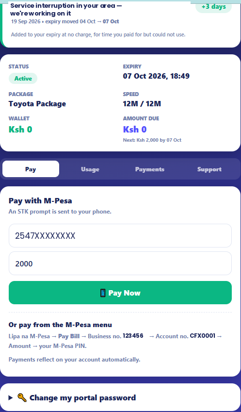 Customer portal